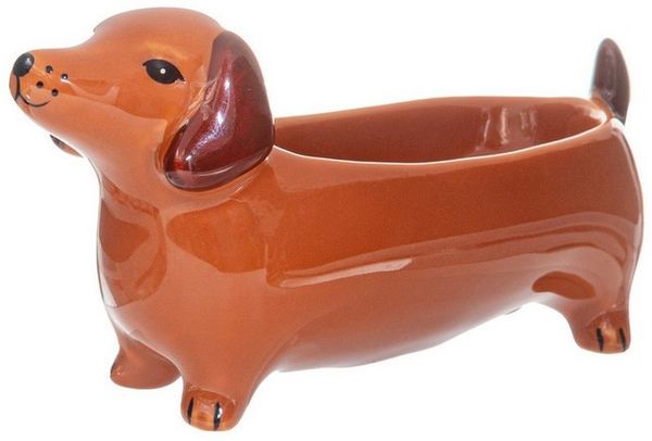 Sass & Belle Schmuckablage Sausage Dog - Dackel (Ablage, 1 St, Porzellan), ca. 5 x 14 x 7 cm
