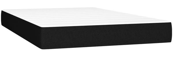 vidaXL Boxspringbett mit Matratze Schwarz 120x200 cm Stoff, Härtegrad: H2 [3144161] Bild 5