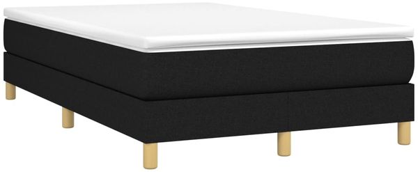 vidaXL Boxspringbett mit Matratze Schwarz 120x200 cm Stoff, Härtegrad: H2 [3144161] Bild 3