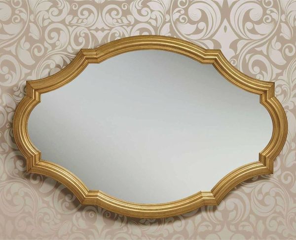 Casa Padrino Luxus Barock Spiegel Gold 128 cm - Barock Möbel - Made in Italy