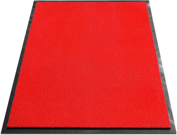 Floordirekt Fußmatte Monochrom, Rutschfeste Schmutzfangmatte Indoor, 30°C Maschinenwaschbar, Rechteckig, Höhe: 7 mm, Geeignet für Trockner & Fußbodenheizungen, UV-Beständig, Antistatisch