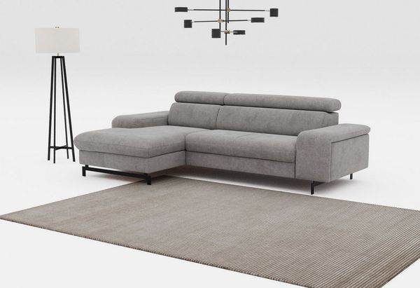 COTTA Ecksofa Emma L-Form, mit Kopfteilverstellung, wahlweise mit Bettfunktion & Bettkasten