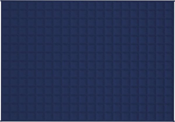 vidaXL Gewichtsdecke Stoff, 1 x Gewichtsdecke, Dunkelblau, 140x200 cm, Baumwolle, 10 kg Bild 3