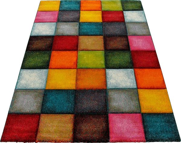 Paco Home Teppich Wohnzimmer Bunt Kinderzimmer Schlafzimmer Kurzflor Jugendzimmer Modern, Grösse:200x290 cm
