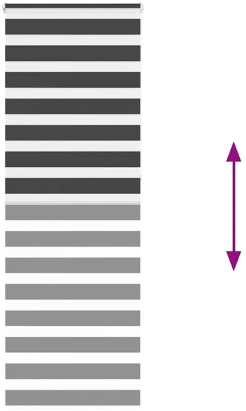 vidaXL Zebrarollo Schwarz 85x230 cm Stoffbreite 80,9 cm Polyester 4014284 Bild 4