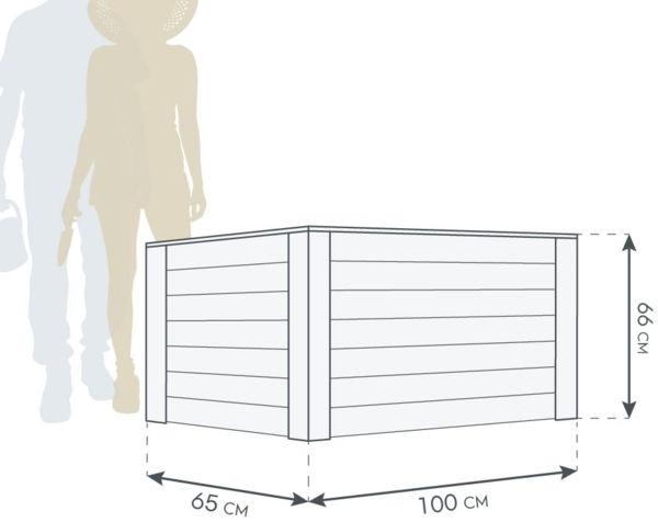 Westmann Lärchenholz Hochbeet Klassik 100 | Natur Bild 6