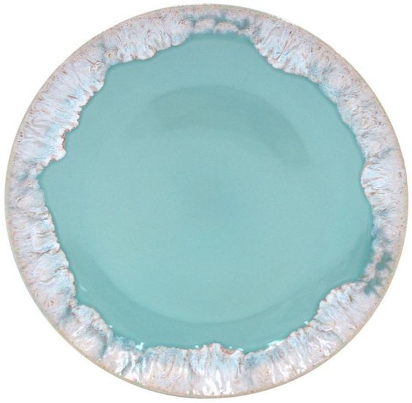 Costa Nova Teller Taormina Aqua, Speiseteller, 27 cm, Casafina, (1 St), Hohe Brenntemperaturen, porenfrei hygienisch, wärmeschockbeständig