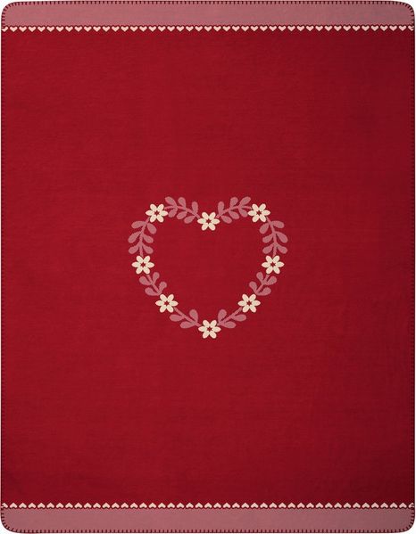 Wohndecke Wohndecke Heartwarming, Biederlack, im romantischen Design