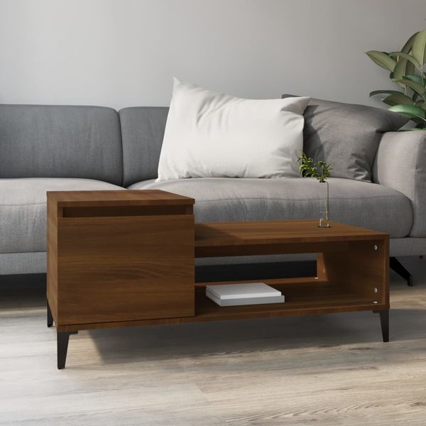 vidaXL Couchtisch Braun Eichen-Optik 100 x 50 x 45 cm Holzwerkstoff [821139]