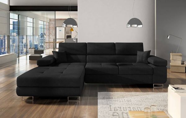 Ecksofa Armando von Eltap mit Schlaffunktion & Bettkasten | Mikrofaser Kronos