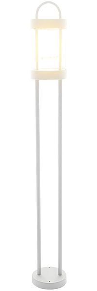 LED Außenstehleuchte, Metall weiß, H 100 cm
