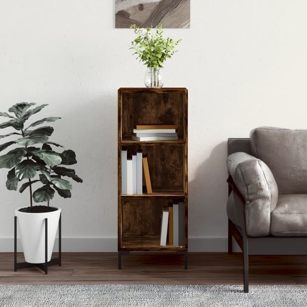 vidaXL Sideboard Räuchereiche 34,5x32,5x90 cm Holzwerkstoff 828737