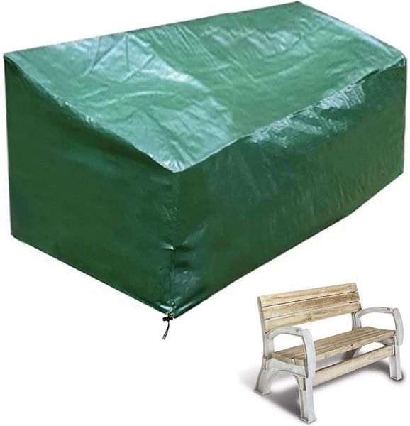 Gartenbank Abdeckung Wasserdicht Grün 134x66x63/89cm 2-Sitzer Outdoor