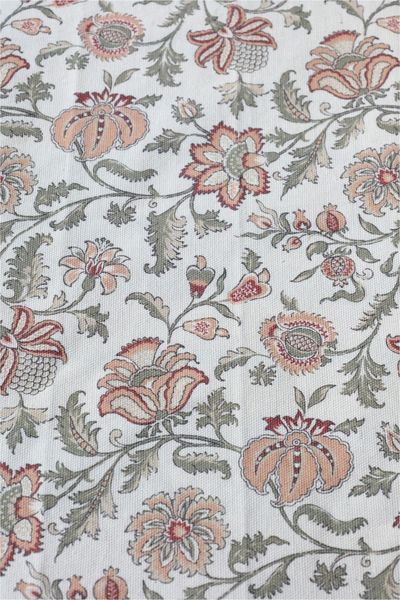 Chic Antique - Tischdecke L240xB140cm Baumwolle Creme mit Blumenmuster 16106119