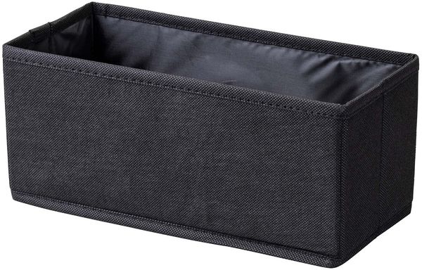 FACKELMANN Aufbewahrungskorb 28 cm breit, Schwarz, faltbar