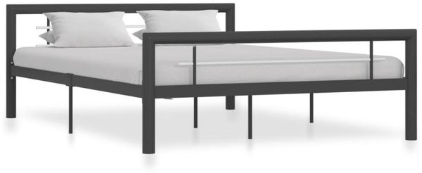 vidaXL Bettgestell Grau und Weiß Metall 160 × 200 cm 284560 Bild 7
