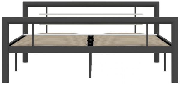 vidaXL Bettgestell Grau und Weiß Metall 160 × 200 cm 284560 Bild 9