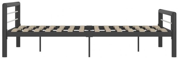 vidaXL Bettgestell Grau und Weiß Metall 160 × 200 cm 284560 Bild 10