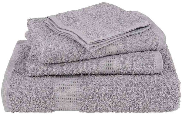 vidaXL 6-tlg. Handtuch-Set FROGN Grau 360 g/m² 137085 Bild 4