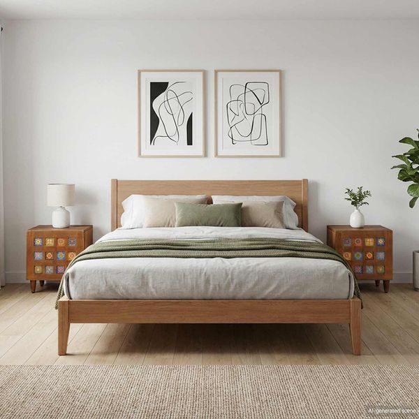 vidaXL Nachttisch 2 pcs Braun 40 x 33 x 46 cm Massivholz Mango 4018221