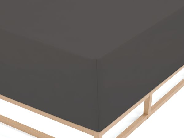 biberna Jersey-Elastic-Boxspring-Spannbetttuch 0077640, dunkelgrau, 1x 140x200 cm - 160x220 cm