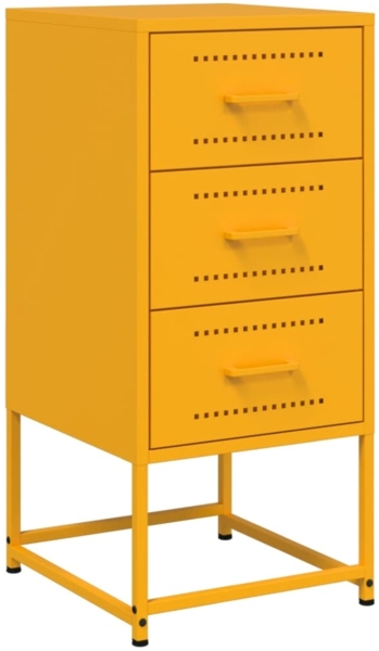 vidaXL Nachttisch Senfgelb 36x39x78 cm Stahl 846584