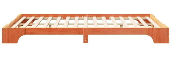 vidaXL Bettrahmen Braun 140 x 210 cm Massives Kiefernholz 872901 Bild 5
