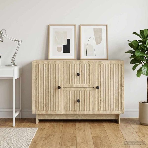 vidaXL Sideboard Sonoma-Eiche 89 x 34,5 x 60 cm Holzwerkstoff 893967