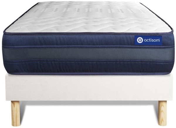 Actiflex tech matratze 80x190cm + Bettgestell mit lattenrost , Härtegrad 5 , Taschenfederkern und Memory-Schaum , Höhe : 24 cm