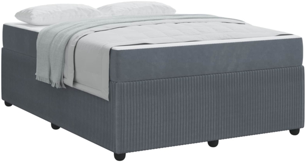 vidaXL Bettrahmen mit Matratze Dunkelgrau 160 x 200 cm Stoff 3398413
