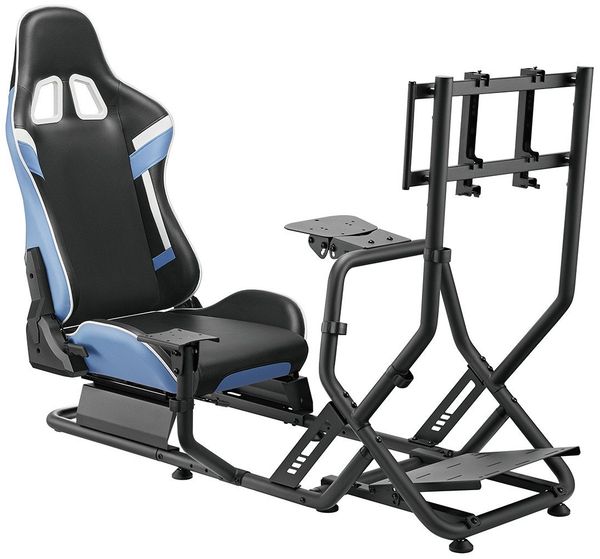 Ergolutions Gaming-Stuhl Ergonomisches SimRacing Rig, Rennsimulator Sitz, Monitorhalterung, 5 Jahre Garantie, vielseitig Verstellbar