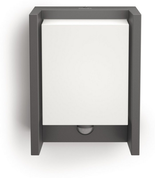 Philips LED Außenwandleuchte Arbour anthrazit mit Bewegungssensor warmweiß