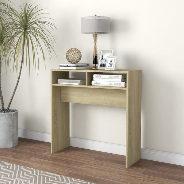 vidaXL Konsolentisch Sonoma-Eiche 78x30x80 cm Holzwerkstoff 808299