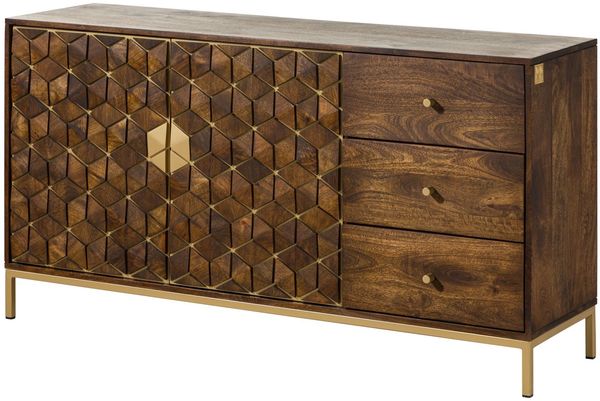 Kommode Mango 145x40x77 braun geölt DIAMOND #207