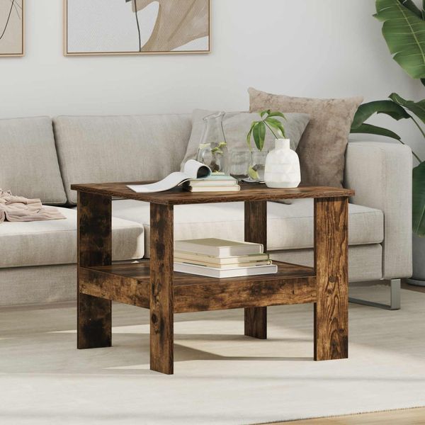 vidaXL Couchtisch, Holzwerkstoff Geräucherte Eiche, 57 x 55 x 45 cm