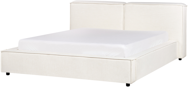 Wasserbett Stoff LINARDS 160 x 200 cm Cremeweiß