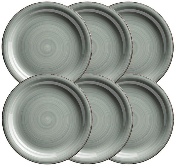 MÄSER Teller-Set LUMACA (6-tlg), 6 Personen, Steinzeug
