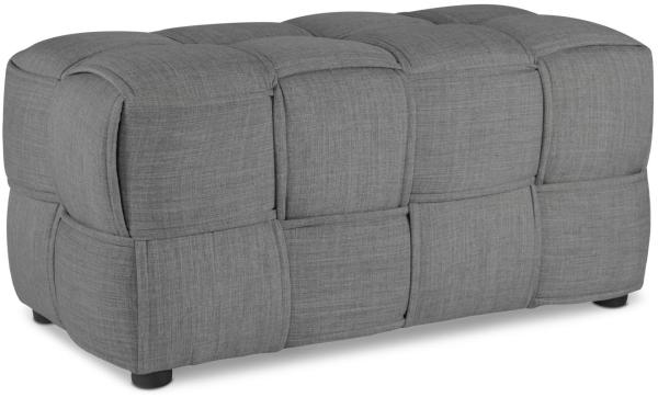 Homestyle4U Sitzhocker 2-Sitzer, Grau, 86x40x43cm