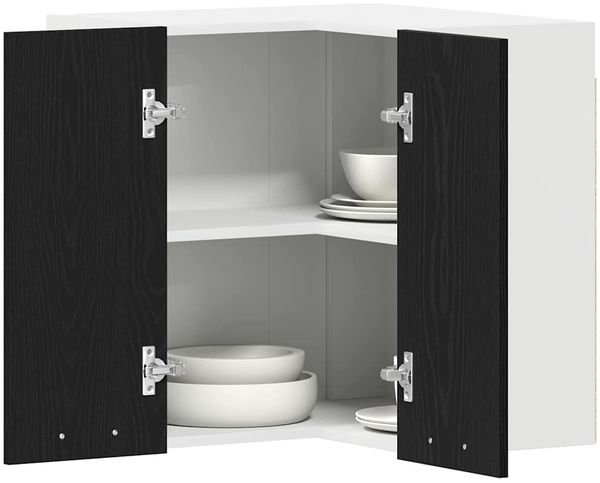 vidaXL Hängeschrank Lyon Schwarz Eichen-Optik 57 x 57 x 60 cm 863148 Bild 3