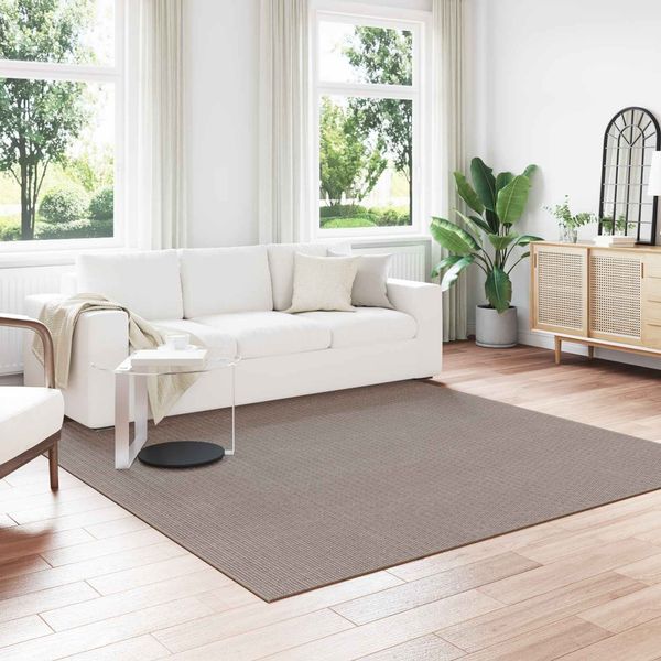 vidaXL Bereichsteppiche Quadratisch LUGO Taupe 240 x 240 cm Polyester 42022696