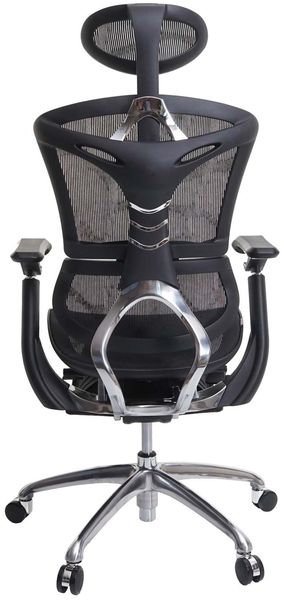 SIHOO Bürostuhl Schreibtischstuhl, ergonomisch, Fußstütze verstellbare Lordosenstütze ~ schwarz Bild 9