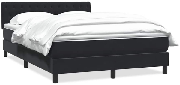 vidaXL Boxspringbett mit Matratze Schwarz 160x210 cm Samt 3316505