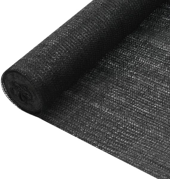 vidaXL Zaunblende Schwarz 2x10 m HDPE 75 g/m² 149329