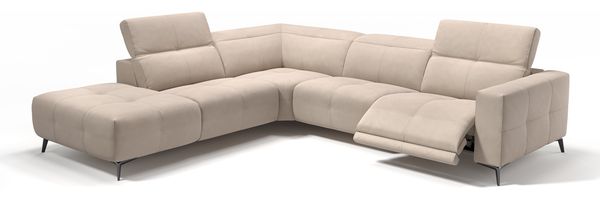Sofanella Ecksofa MARBELLA Polsterecke Eckcouch Stoffsofa in Creme