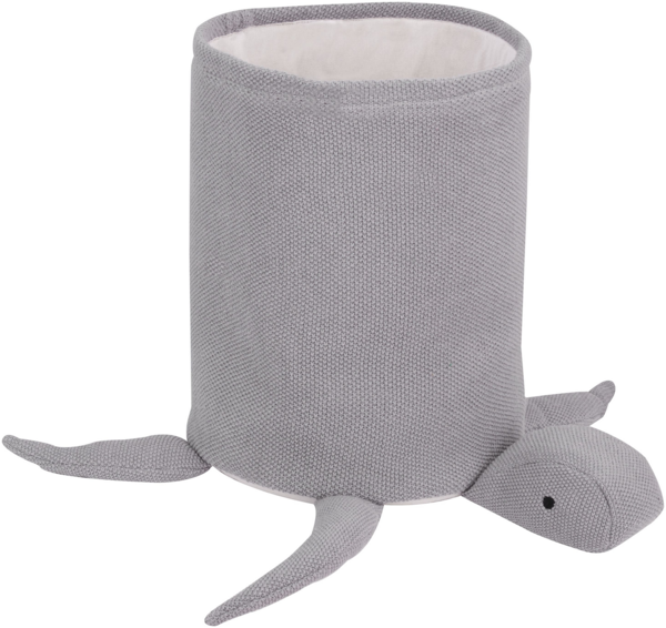 Kinder Aufbewahrungskorb Schildkröte TANDA Baumwolle Grau