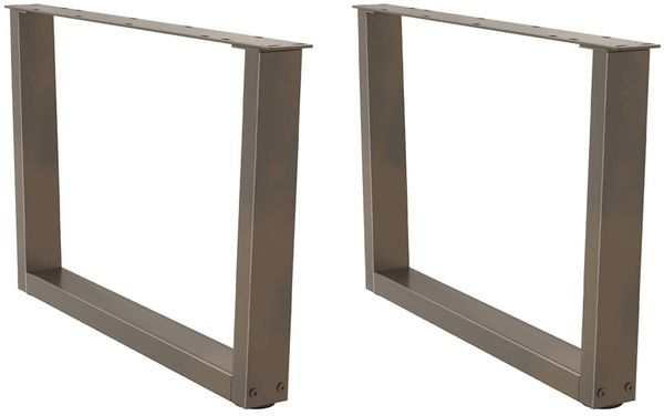 vidaXL Couchtischbeine V-Form 2 Stück Naturstahl 70x(42-43,3) cm Stahl 4012639