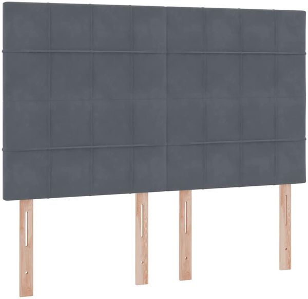 vidaXL Aufbewahrungsbett mit Matratze Dunkelgrau 140 x 190 cm Samt 3372028 Bild 9