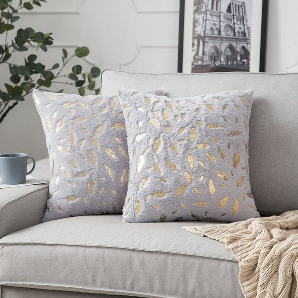 BTTO Kissenbezüge Kissenbezüge 45x45 cm,Zierkissenbezug Goldstempelfeder Kissenhüllen, (4 Stück), Samt Zierkissenhülle,Couchkissenbezug,Sofakissenbezug,für Dekor