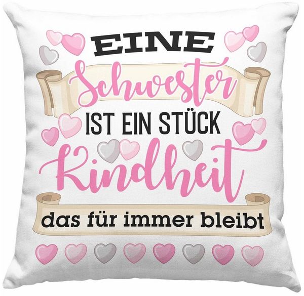 Trendation Dekokissen Trendation - Eine Schwester Ist Ein Stück Kindheit Kissen Geschenk Bes