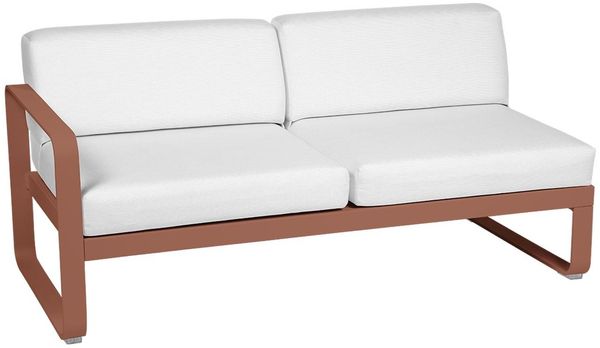 Bellevie Lounge 2-Sitzer Modul 20 Ockerrot 81 Grauweiß Links